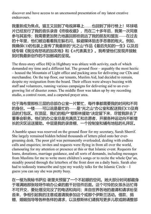 寻找答案的猫 尤瑟夫/凯特·史蒂文斯 (中英对照电子书)