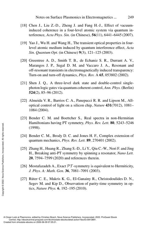 走近等离激元学:纳米尺度上的光与金属之舞 克里斯蒂安·博施 编 (英文电子书)