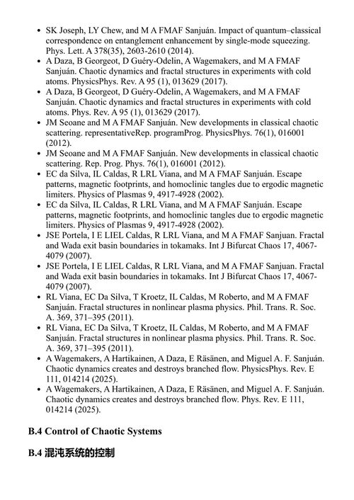 科学中的跨学科性：非线性动力学、混沌与复杂性 米格尔·A.F. 桑胡安 (中英对照电子书)