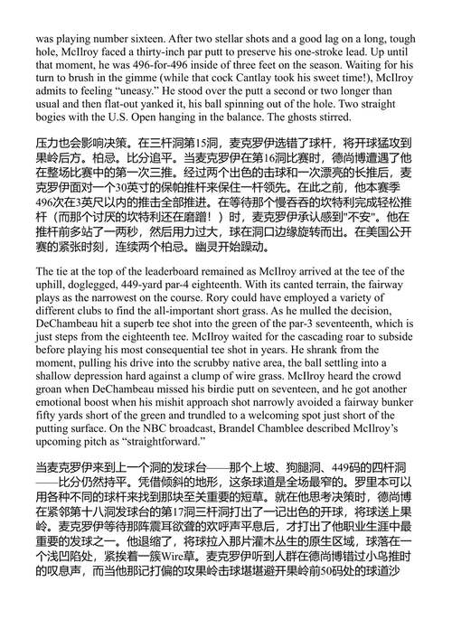罗里·麦克罗伊:高尔夫球场上最人性化的超级巨星 艾伦·希普纳克 (中英对照电子书)