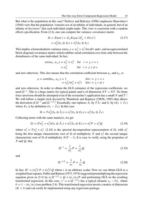面板数据计量经济学分析 巴迪·H·巴尔塔季 (英文电子书)