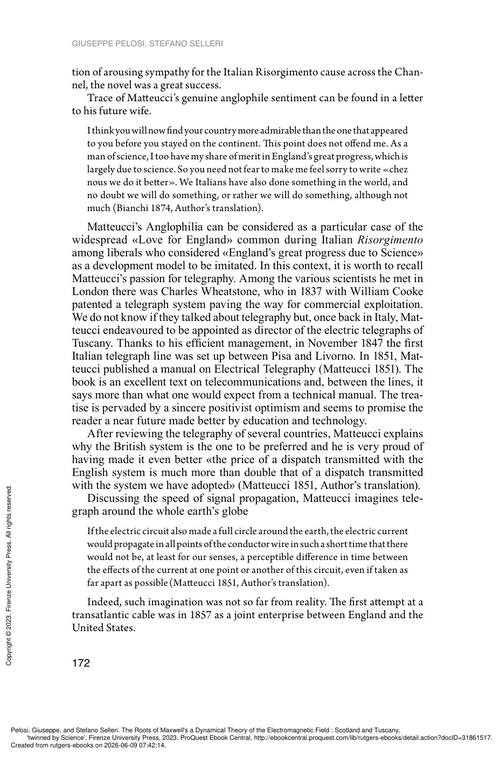 麦克斯韦电磁理论的源流 苏格兰与托斯卡纳的科学双子星 (英文电子书)