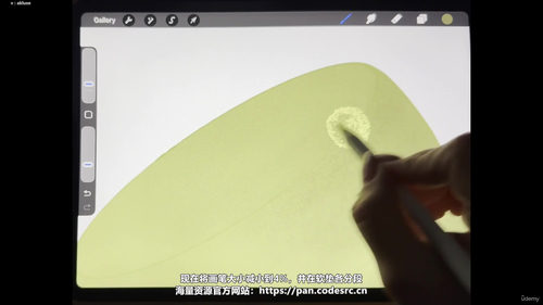 Procreate写实坐墩纹理大师课 (英文课程中文字幕)