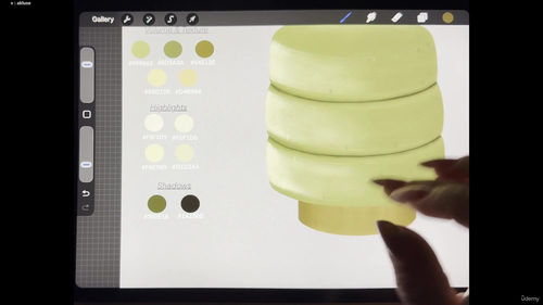 Procreate写实坐墩纹理大师课 (英文课程中文字幕)
