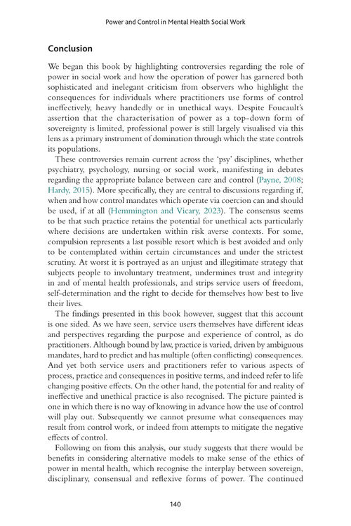 精神健康社会工作中的权力与控制 汉娜·乔布琳 马克·哈迪 (英文电子书)