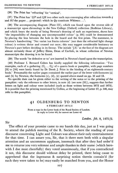 牛顿通信集 第一卷 1661-1675 H.W.特恩布尔 编 (英文电子书)