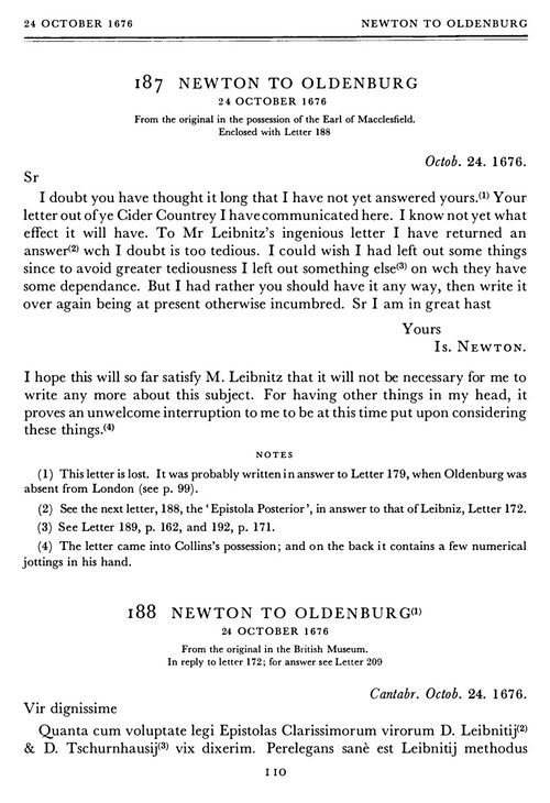 牛顿通信集 第二卷 1676-1687 H.W.特恩布尔 编 (英文电子书)
