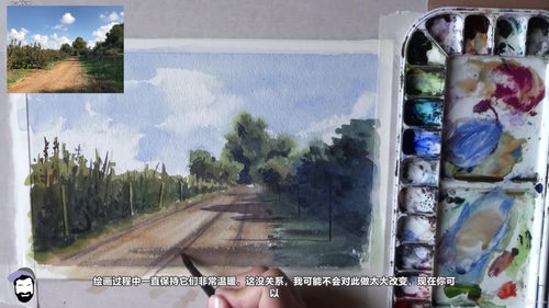 水彩风景画入门 (英文课程中文字幕)