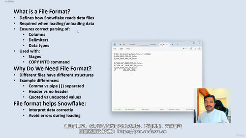 Snowflake数据工程实战课程 (英文课程中文字幕)