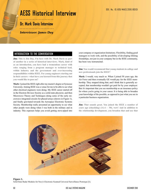 IEEE航空航天与电子系统杂志 2018年12月 (英文期刊)