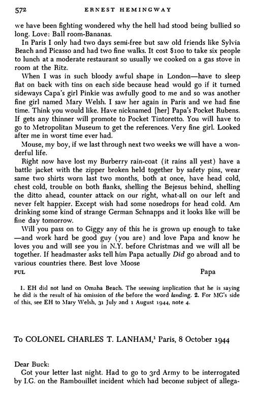海明威书信选：1917-1961 欧内斯特·海明威 编选：卡洛斯·贝克 (英文电子书)