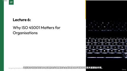 职场安全必修课：ISO 45001职业健康与安全管理体系认证 (英文课程中文字幕)