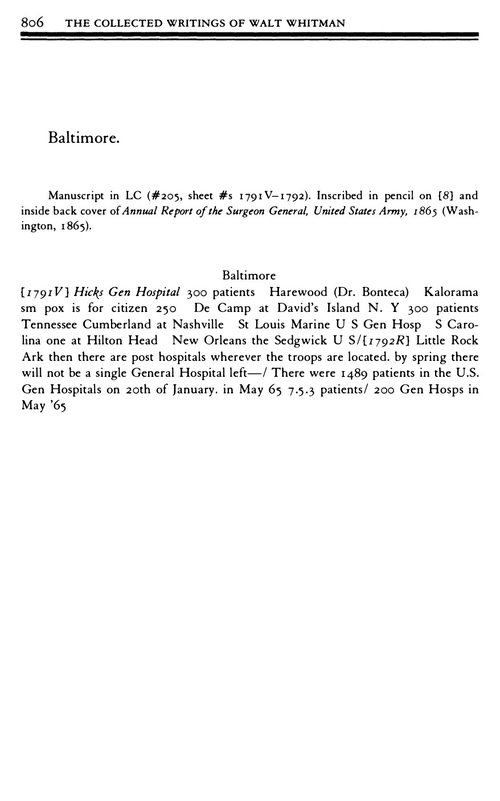 惠特曼笔记与未刊散文手稿 华尔特·惠特曼 (英文电子书)