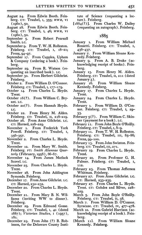 沃尔特·惠特曼书信集 第三卷:1876-1885 (英文电子书)