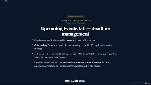 税务留置权与税务契据精通——房地产投资实战指南 (英文课程中文字幕)