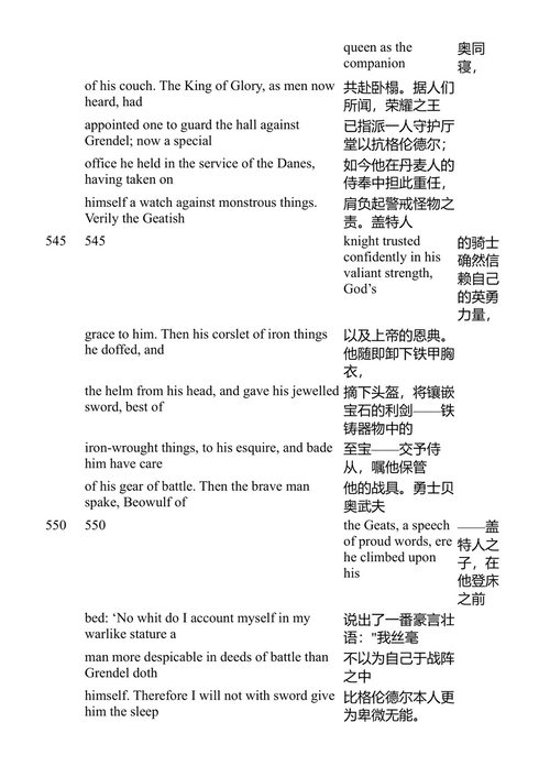 贝奥武甫 J.R.R. 托尔金 (中英对照电子书)
