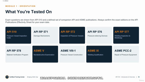 API 510压力容器检验师认证考试备考课程 (英文课程中文字幕)