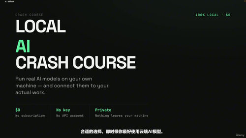 本地AI速成课：在你的电脑上免费运行真正的AI模型 (英文课程中文字幕)