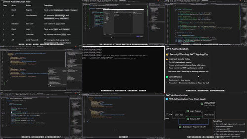 用自定义认证与JWT守护ASP.NET Core Web API安全 (英文课程中文字幕)