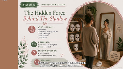 阴影工作入门:看见隐藏的自己,找回完整的人生 (英文课程中文字幕)
