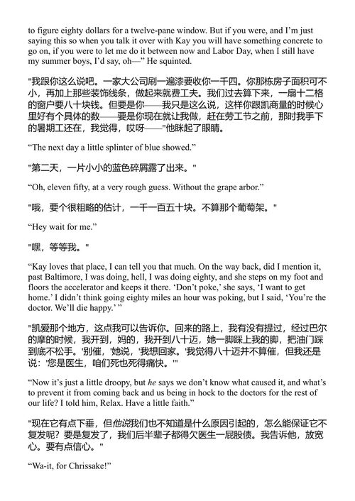 贫民院集市 约翰·厄普代克 (中英对照电子书)