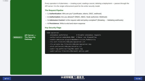 Kubernetes安全专家认证全程实操：从集群加固到运行时威胁检测 (英文课程中文字幕)