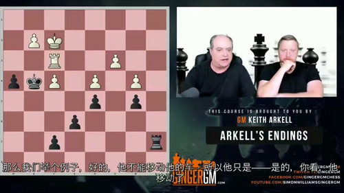 棋局终章:凯斯·阿克尔实战残局精解 (中文字幕英文视频教程)