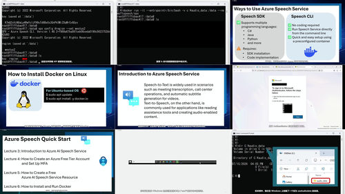 语音服务实战：用Docker容器快速上手语音转文本与文本转语音 (英文课程中文字幕)