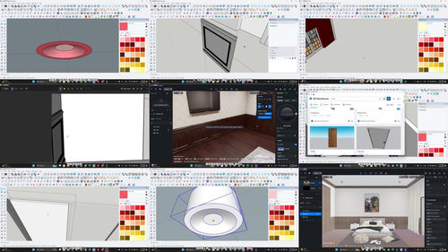 新古典室内设计实战工作坊：用SketchUp与D5渲染打造精致卧室 (英文课程中文字幕)