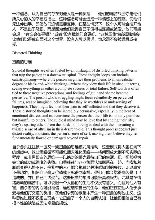 活出悲伤：在自杀离世后寻找希望 丽莎·苏格曼 (中英对照电子书)