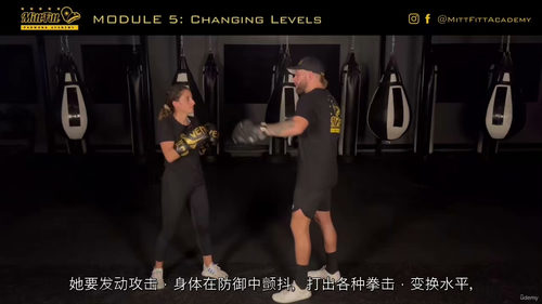 拳击靶训教练实战认证课程（中文字幕英文视频教程）