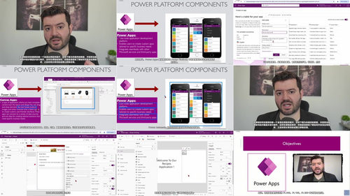 Power Apps零基础速成：手把手教你做出第一个应用 (英文课程中文字幕)