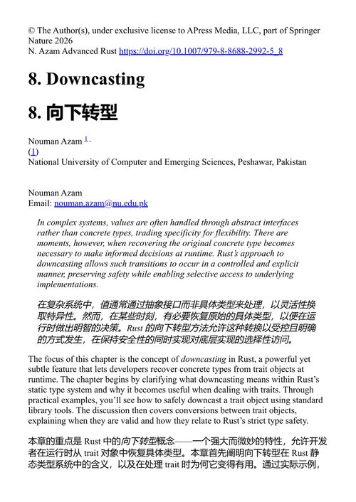 高级Rust：探索Rust的强大特性——面向中高级开发者 努曼·阿扎姆 (中英对照电子书)