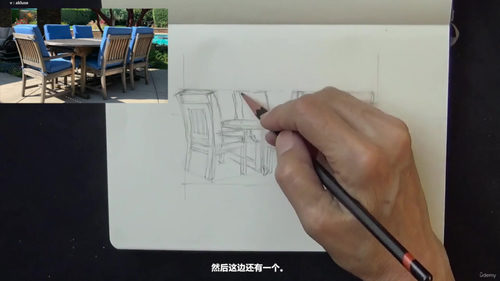 旅行者的城市速写本:素描入门指南 (英文课程中文字幕)