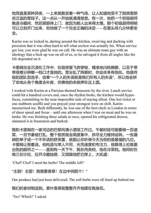 刀叉之间：厨房里的混乱人生 (中英对照电子书)
