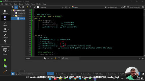 C++ 编程进阶之旅:从继承到文件处理的实战精通 (英文课程中文字幕)