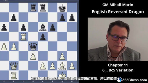 [中文配音]Mihail Marin 国际象棋英格兰开局：白方反龙变例全解析