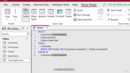 Excel高手的Access SQL查询速通课 (英文课程中文字幕)