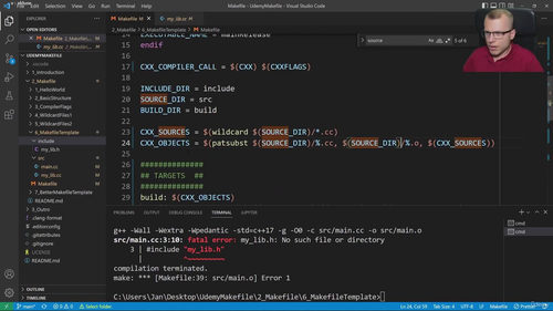Make与Makefile：C/C++项目构建实战 (英文课程中文字幕)