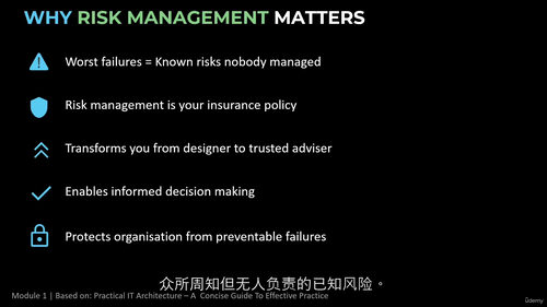 IT架构师风险管理课程