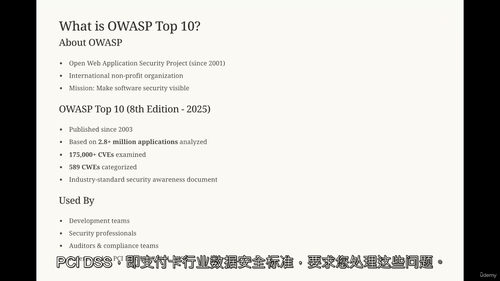 OWASP TOP 10 2025 全面安全防御实战培训（中
