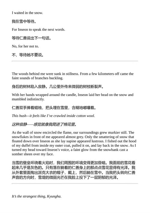 不做告别 韩江 (中英对照电子书)
