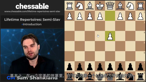 山姆·尚克兰特级大师半斯拉夫防御系统精讲（英文视频中文外挂字