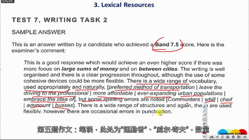 雅思写作大师班：冲刺Band 7.0+ (英文视频课程中文外