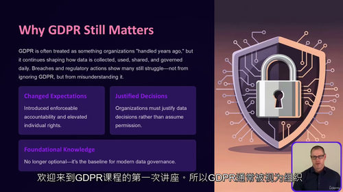 GDPR从入门到精通：快速掌握核心基础教程（英文视频中文外挂