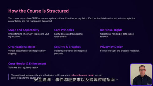 GDPR从入门到精通:快速掌握核心基础教程(英文视频中文外挂