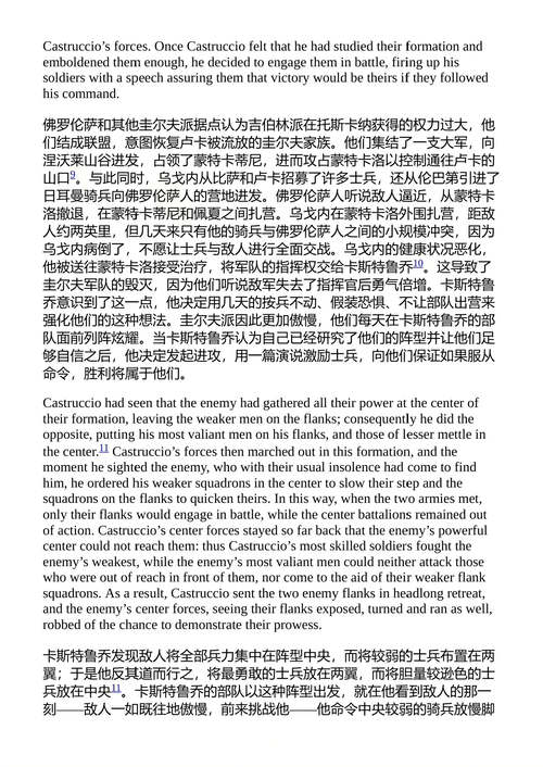 马基雅维利经典文选 尼科洛·马基雅维利 （中英对照电子书）