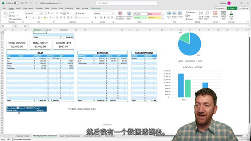 Excel个人理财实战课：从入门到精通  (中文字幕英文视频