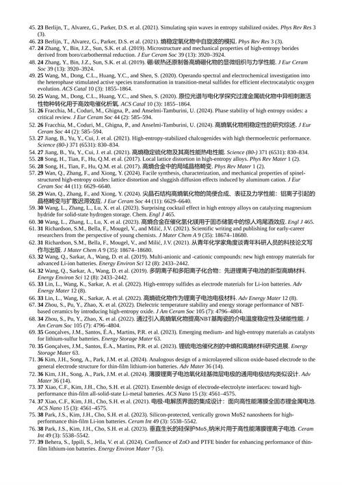 高熵材料在能源存储器件中的应用 （中英对照电子书）