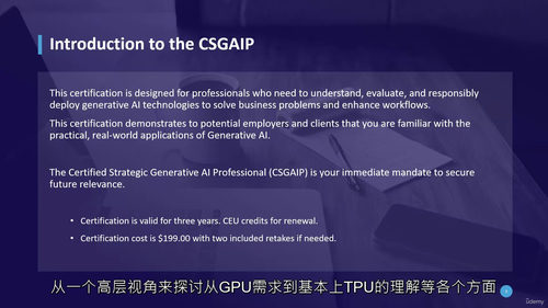 战略生成式人工智能专业认证(CSGAIP)课程